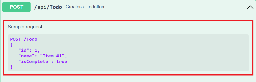 Swagger UI com comentários adicionais mostrados.