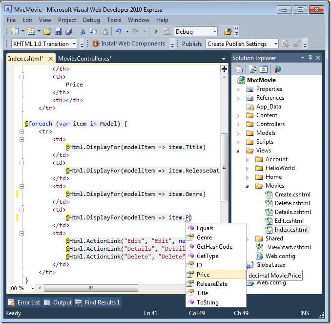 ModeloIntelliSense ModeloIntelliSense