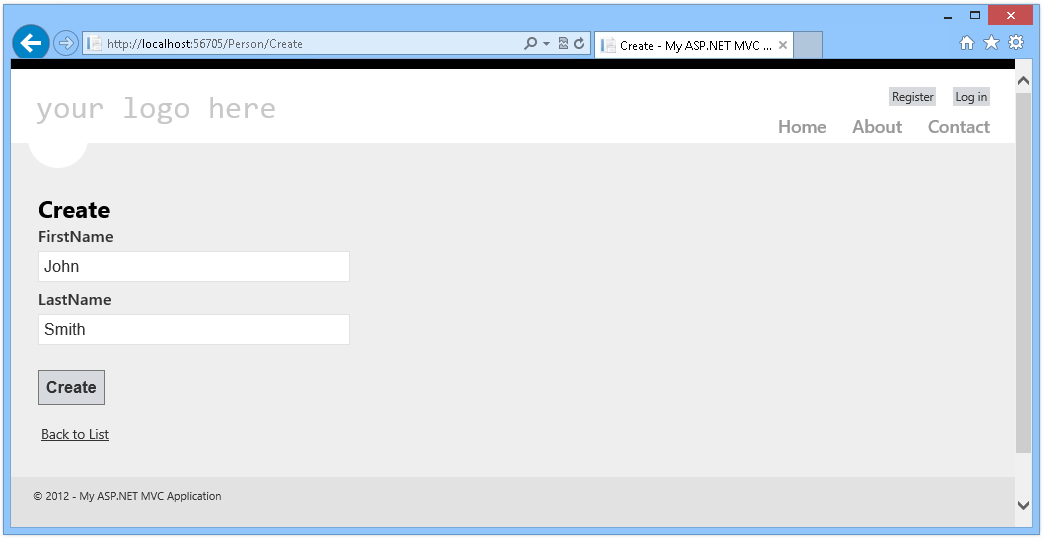 Adicionando uma nova pessoa Adicionando uma nova pessoa
