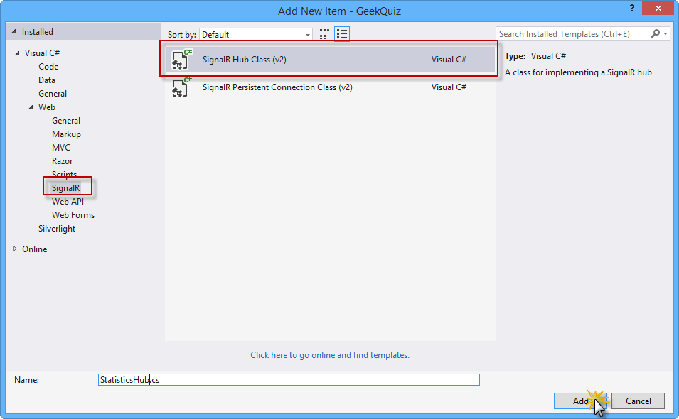 Adicionar novo item Caixa de diálogo Adicionar novo item