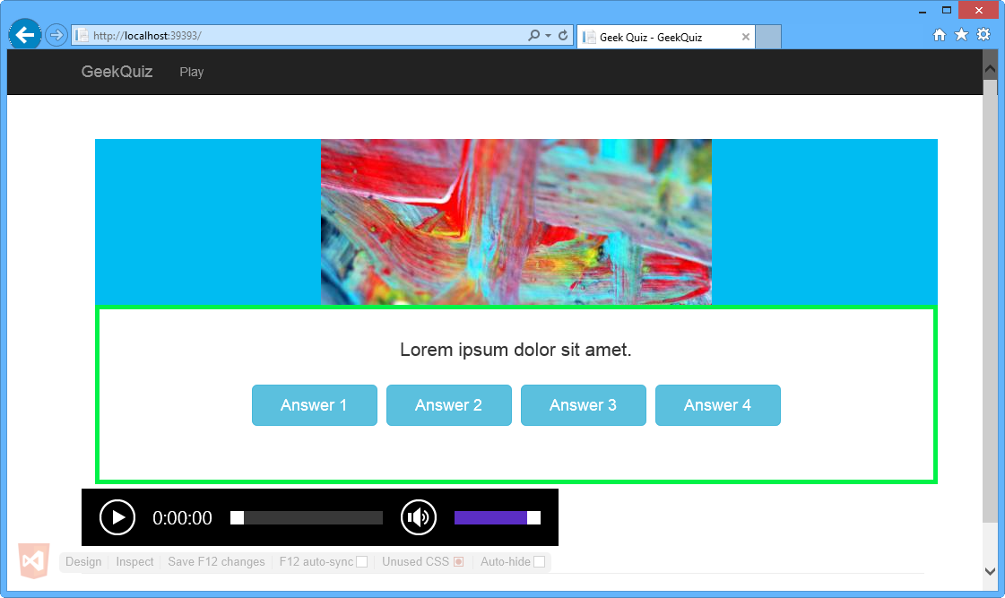 Audio na Internet Explorer Reprodutor de áudio no player de Internet Explorer