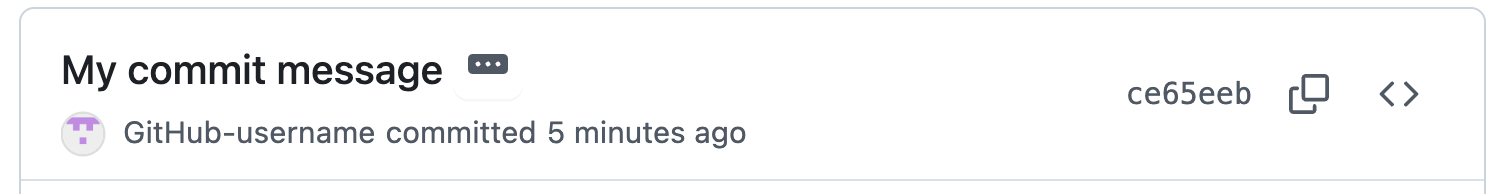 Git commit que apresenta a identidade do autor com o nome de utilizador e o email