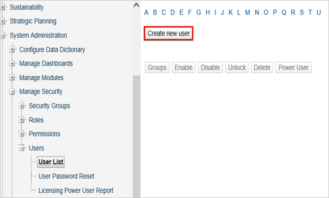 Create New User Create New User