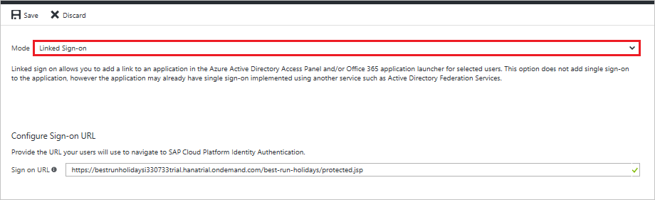 Captura de ecrã a mostrar Configurar Início de Sessão Ligado