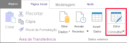 The External Data group in Home ribbon