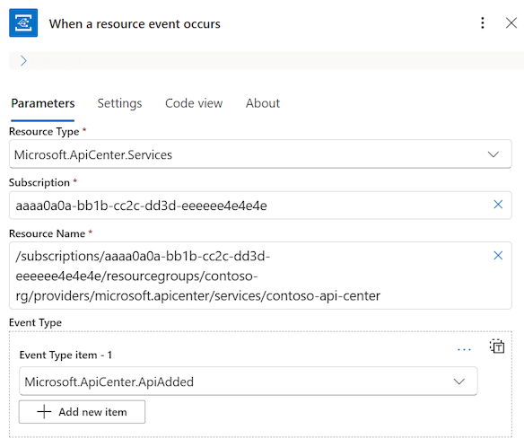  Captura de ecrã de quando ocorre um evento de recurso aciona uma ação no portal do Azure.