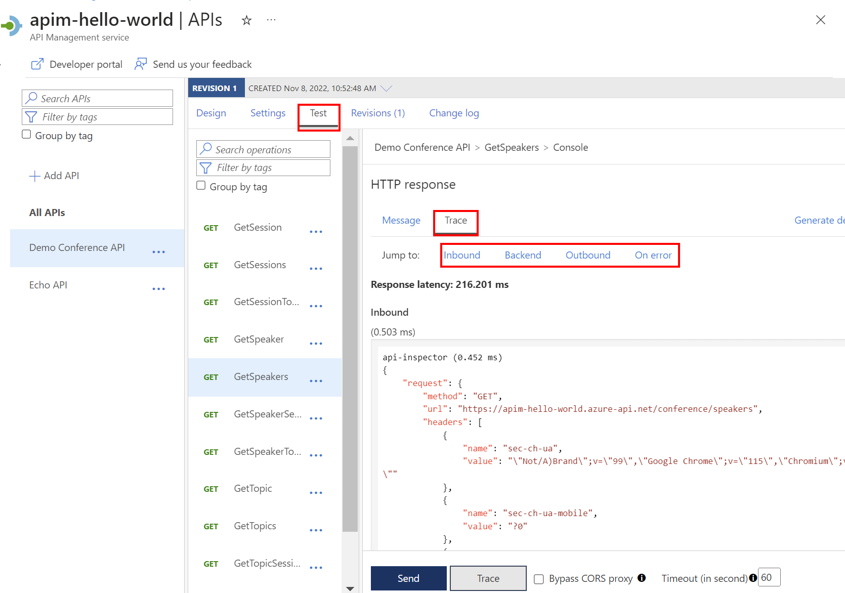 Tutorial Depurar Apis No Gerenciamento De Api Do Azure Usando O Rastreamento De Solicita Es