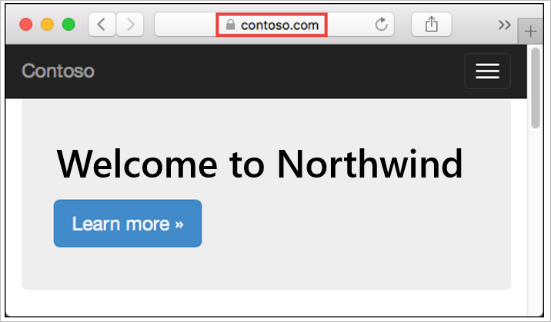 Navegue até o aplicativo Web