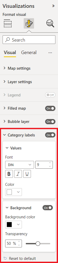 Adicionar uma camada de bolhas a um visual do Power BI do Azure Maps -  Microsoft Azure Maps