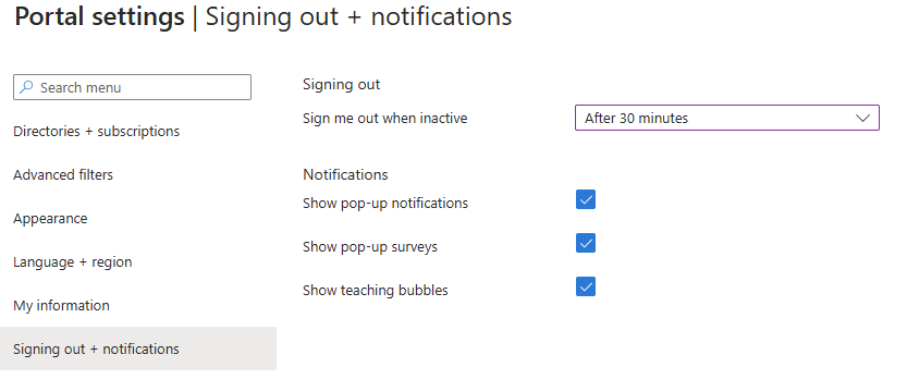 Captura de ecrã a mostrar o painel Terminar sessão + notificações.