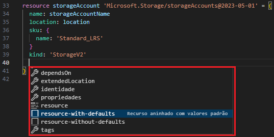 Captura de ecrã a mostrar a adição de propriedades adicionais.