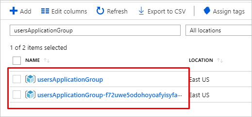 Application resource groups