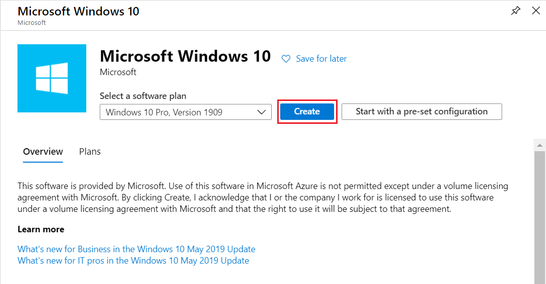 Captura de tela de como adicionar uma nova VM do Windows 10 para uma caixa de salto.
