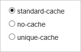 Captura de tela das opções de cache de cadeia de caracteres de consulta da rede de entrega de conteúdo.