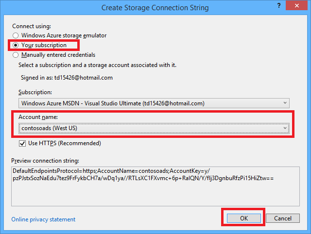Criar Cadeia de Ligação de Armazenamento
