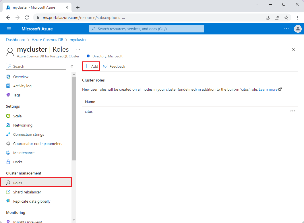 Criar Utilizadores Azure Cosmos DB Para PostgreSQL Microsoft Learn