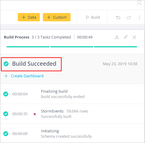A build foi bem-sucedida.