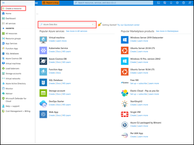 Procurar Azure Data Box 1