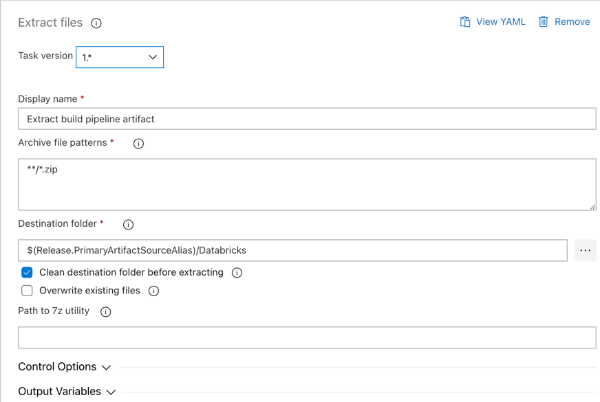 Desempacotamento do Azure DevOps