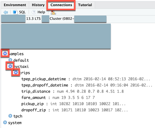 A vista de Conexões para o projeto