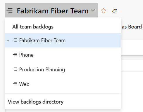 A captura de tela mostra o menu para selecionar uma equipe diferente.