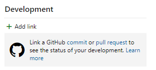 Captura de ecrã a mostrar o Controlo de desenvolvimento do GitHub.