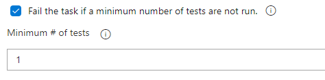 Defina tarefas VSTest para falhar se não for executado um número mínimo de testes.