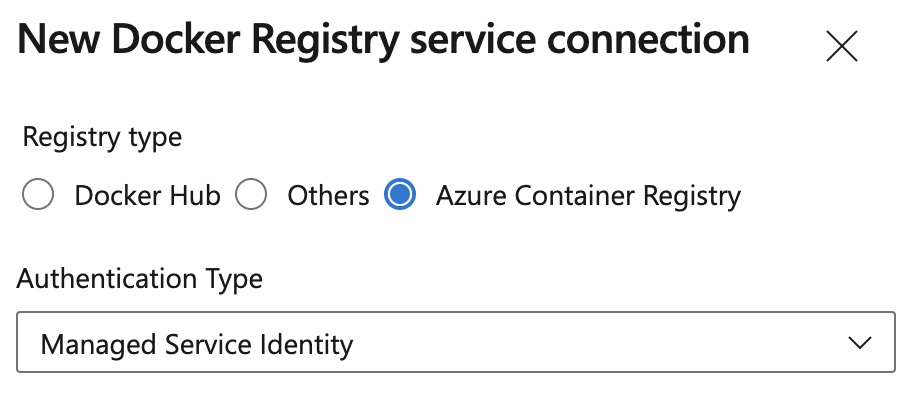 Nova conexão do serviço de registro do Docker para alterações nas aprovações