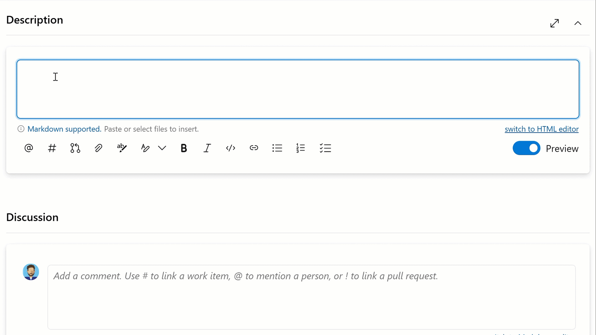 Gif para demonstrar o suporte da lista de verificação no item de trabalho.