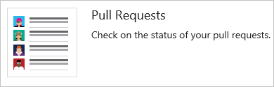 Captura de tela que mostra um widget Pull request.