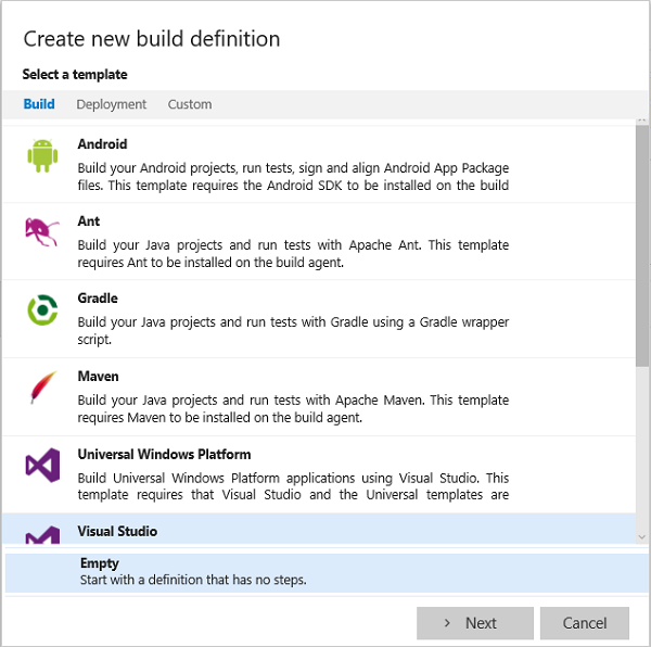 Modelos de construção Java