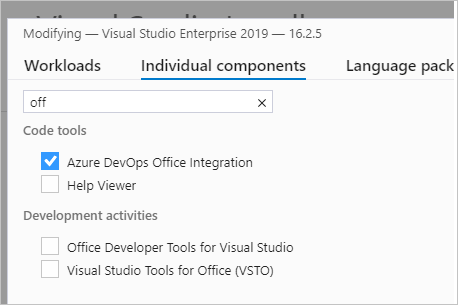 Verifique a integração do Azure DevOps Office