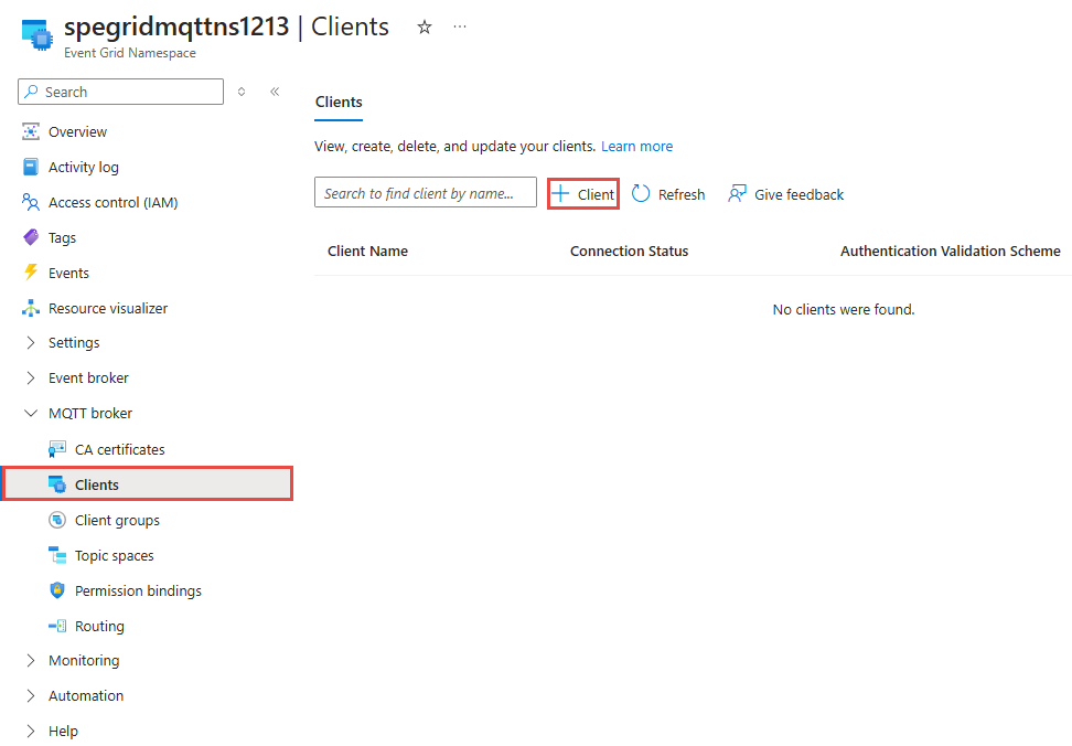 Captura de ecrã da página Clientes com o botão Adicionar selecionado.