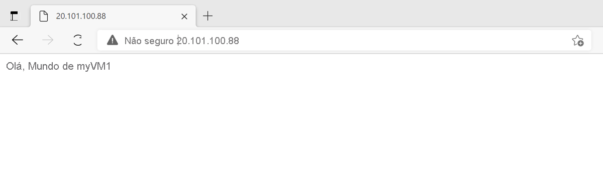 Captura de ecrã do endereço IP na barra de endereços do navegador.