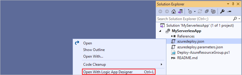 Captura de ecrã a mostrar o menu de atalho