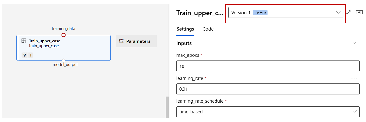 Captura de tela mostrando a alteração da versão do componente.