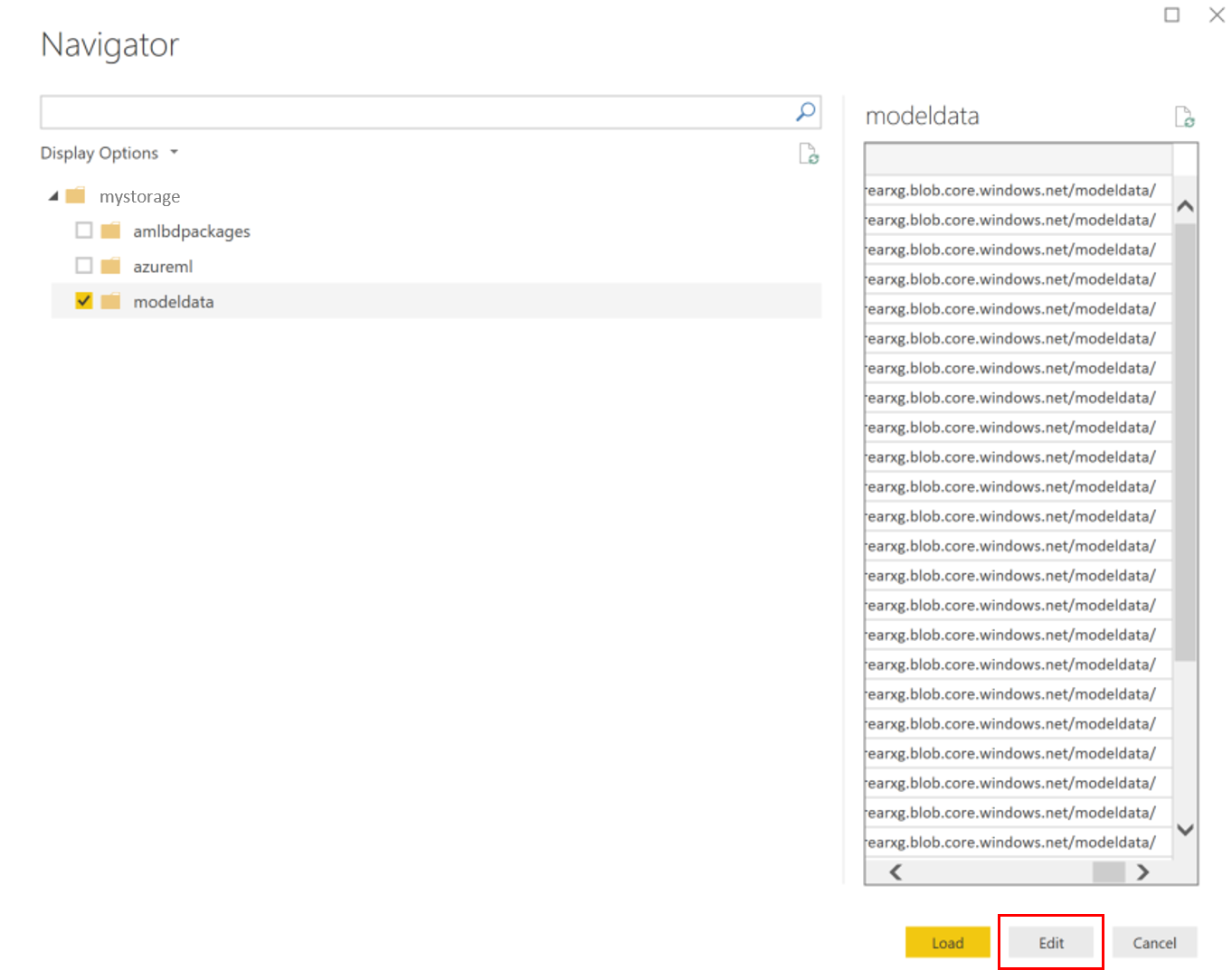 Navegador do Power BI