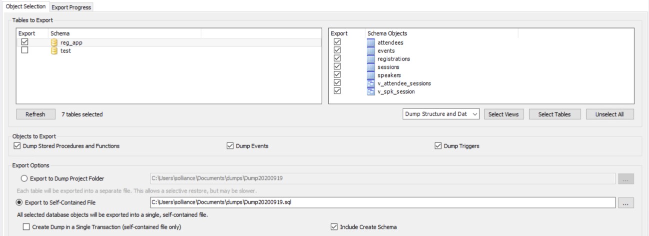 Captura de tela do esquema include create.