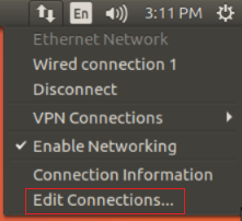 Edit connections in Network Manager.