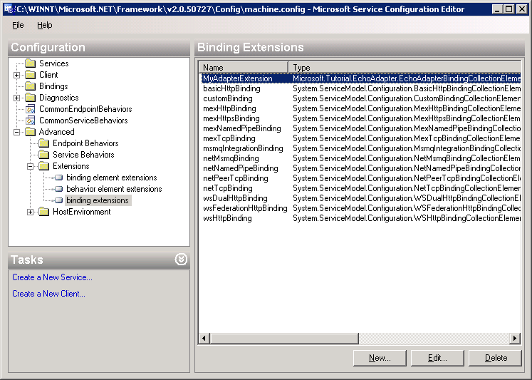955d37ea-cba5-49db-90de-0f8feb49c0e0 Service configuration editor with added extension.
