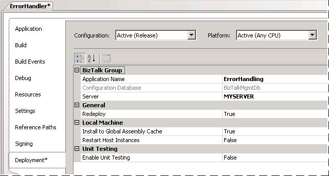DeploymentProperties Deployment properties sheet in Visual Studio 2005