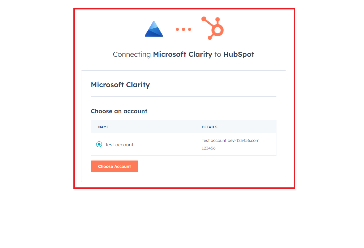 Select project to connect hubspot.