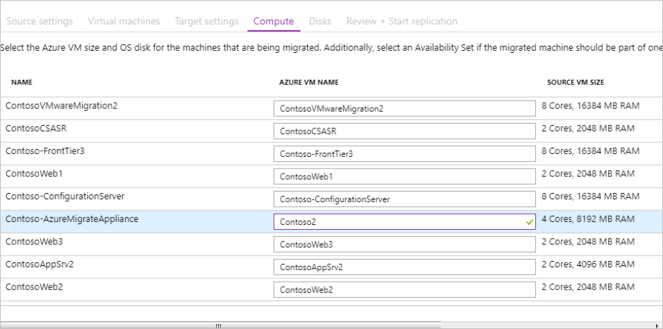 Captura de tela da opção Configurações de computação.