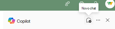 Captura de ecrã do Copilot para Security na investigação avançada, a mostrar o ícone de novo chat.