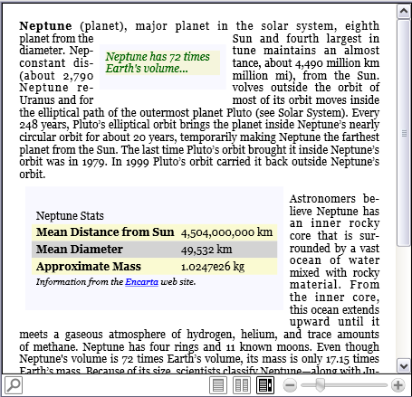 Captura de ecrã: FlowDocumentReader ViewMode of Scroll