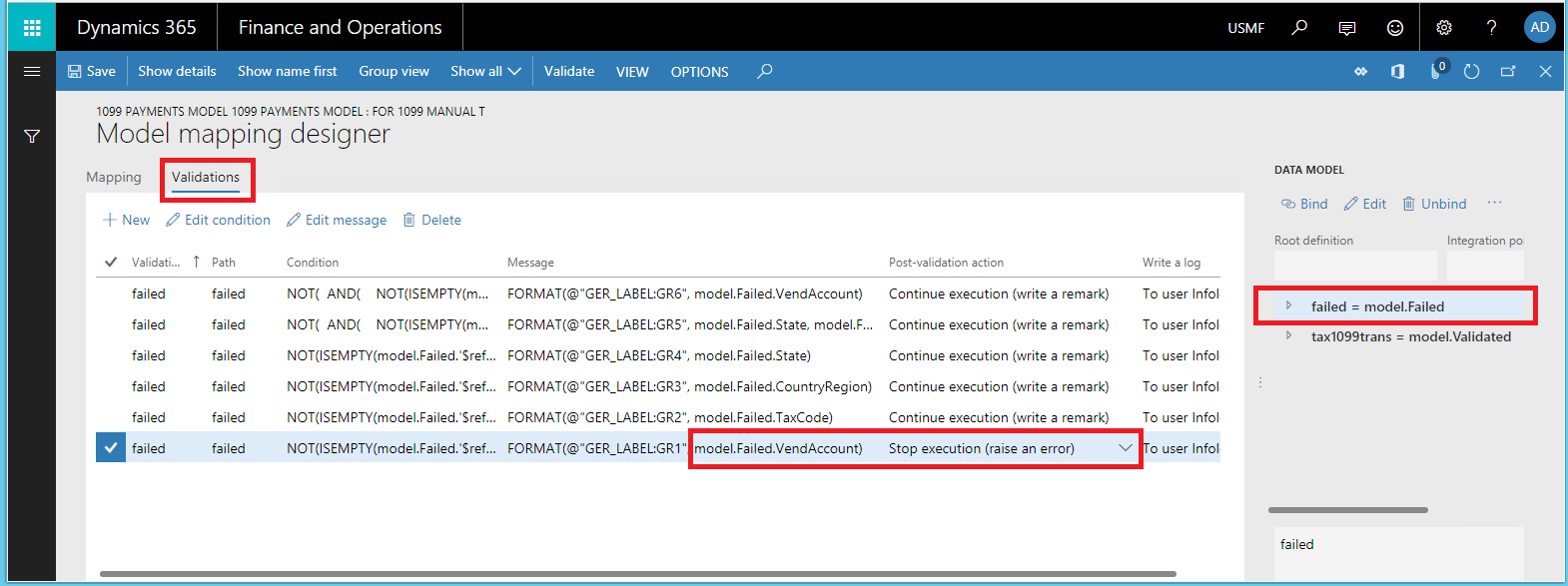 Página Estruturador de mapeamento de modelos de ER.