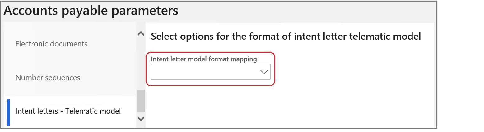 Intent letter model format mapping field.