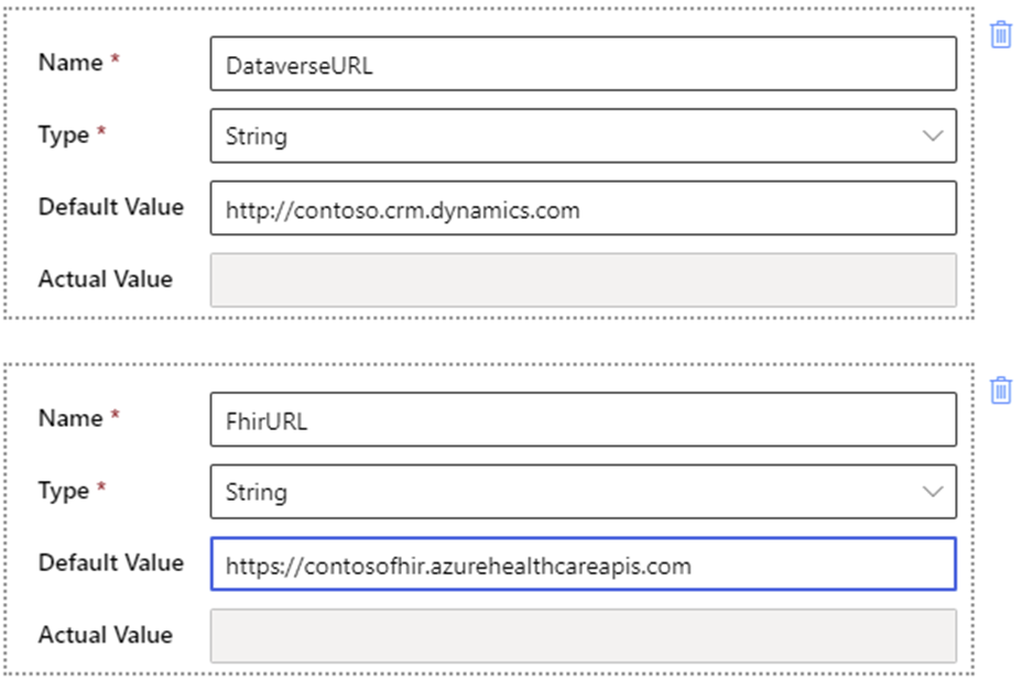 Uma captura de tela mostrando o painel de parâmetros do aplicativo lógico.
