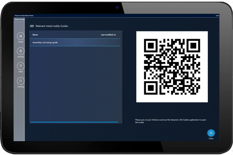 QR code used to open a guide from Supply Chain Management.