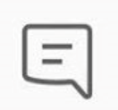 Gráfico a mostrar o ícone de texto, que se parece com um balão de chat.